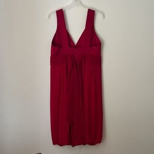 Bcbg Maxazaria Bubble Hem Women L Knee High Dress Sleeveless Bow Tie